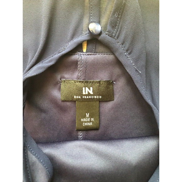 I.N. San Francisco, Women's Shift Dress, Lace Sleeveless, Navy Blue, Size Medium - Picture 4 of 8